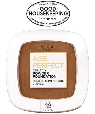 L'Oreal Paris Age Perfect Creamy Powder Foundation Compact - 360 Sienna 0.31 oz (Pack of 2) - International Shipping Available - Buy Online on SooperMarket.com