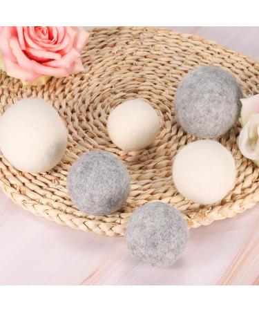 sourcing map 4 Pcs Wool Dryer Balls 2 Inches Wool Laundry Dryer Balls for Reducing Clothing Static and Wrinkles Light Grey 2" Light Grey - Buy Online on SooperMarket.com