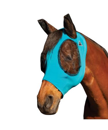 Professional's Choice Comfort -Fit Pony fly mask - Pacific blue pattern - Maximum protection and comfort for your horse 1 Count (Pack of 1) Pacific blue
