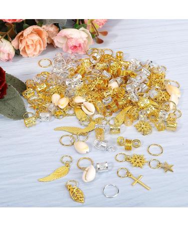 200 PCS Loc Hair Jewelry: Braids & Dreadlock Accessories - Aluminum Beads, Metal Cuffs, Rings, Clips, Coils, Shells - Hair Charms for Women - Buy Online on SooperMarket.com