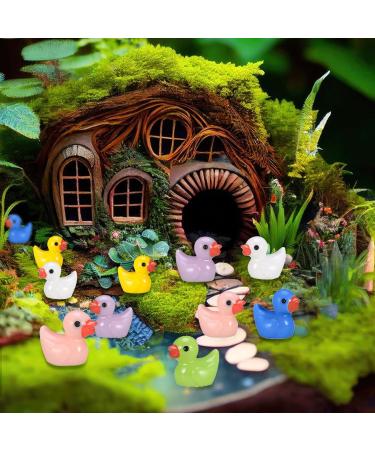 100Pcs Mini Resin Ducks Multicolor Landscape Decorations - Miniature Duck Figures for Home, Garden, Aquarium - Hide Prank Game Dollhouse Decor - 6 Color Assortment - Buy Online on SooperMarket.com