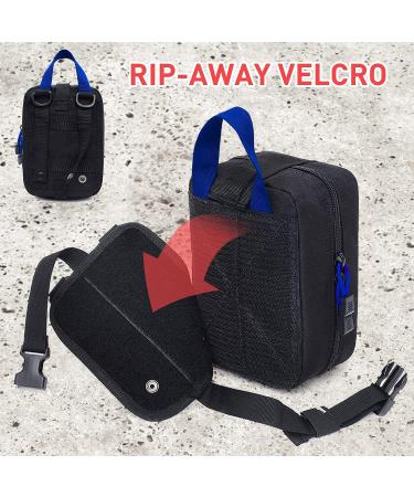 Buy Medical Tactical Bags & EMT IFAK Rip-Away Utility Pouch | Camping Hunting Hiking Supplies - Blue/Black - Buy Online on SooperMarket.com