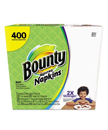 Quilted Napkins 1-Ply 12.2 x 12 White 200/Pack 400/Carton Sold as 1 Carton