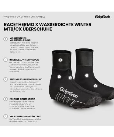 Buy Gripgrab RaceThermo X Neopren Winter MTB CX Gravel Bike Overshoes - Waterproof & Windproof - XL (44/45) - Ultimate Thermal Protection - Buy Online on SooperMarket.com