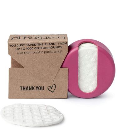 New Lastround reusable cotton pads - environmentally friendly alternative to disposable cotton pads - Made in Denmark - Sliming pads washable (red)