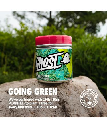 GHOST Greens Superfood Powder - 30 Servings - 19 Super Greens & Reds Fruits Vegetables Spirulina & Chlorella Prebiotics 10 Billion CFU Probiotic & Digestive Enzymes - Gluten-Free (Lime) - Buy Online on SooperMarket.com