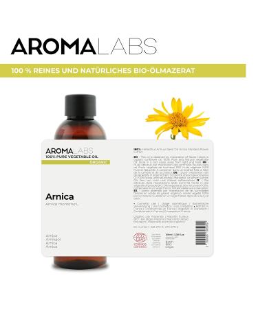 Buy Bio Macerate Arnica Oil - 100ml | 100% Pure Natural & Cosmos Certified | Aroma Labs - International Shipping - Buy Online on SooperMarket.com