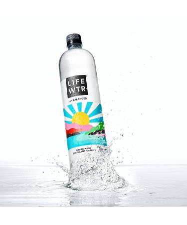 LIFEWTR Premium Purified Water 23.7 Fl Oz (Pack of 12) - pH Balanced with Electrolytes - 100% Recycled Plastic Bottles - Buy Online on SooperMarket.com
