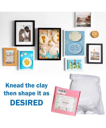 150g Air Dry Clay Baby Footprint Handprint Kit - Non-Toxic, Food Grade, Ultra Light, Soft Foam - DIY Keepsake Maker and Ideal Baby Gift - White - Buy Online on SooperMarket.com