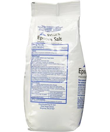 Swan Epsom Salt 4LB - Pure and High-Quality Magnesium Sulfate Crystals - Buy Online on SooperMarket.com