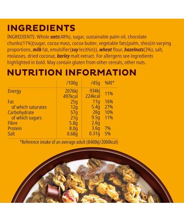 Kellogg's Crunchy Nut Hazelnuts & Chocolate Granola 600g - Buy Online on SooperMarket.com