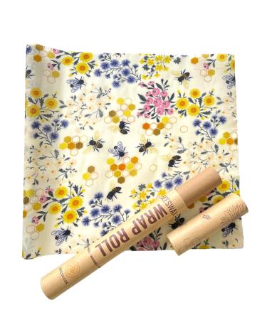 Organic Cotton Beeswax Wrap Roll  Reusable Beeswax Food Wrap EXTRA LONG Beeswax wrap from Bees wax  Easy to Use Beeswax Wrap Roll  Sustainable Gifts Reusable Food Wrap  Wraps for Sandwiches