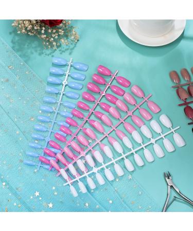 360 Medium Press-On Ballerina Coffin Nails | Full Cover Monochrome Fake Nails for Women & Girls | Bright Color Nail Decor - Buy Online on SooperMarket.com