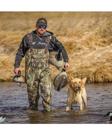HISEA Neoprene Chest Waders with Boots - Truetimber Drt Camo, Size 11 | Men's Duck Hunting Waders - Buy Online on SooperMarket.com