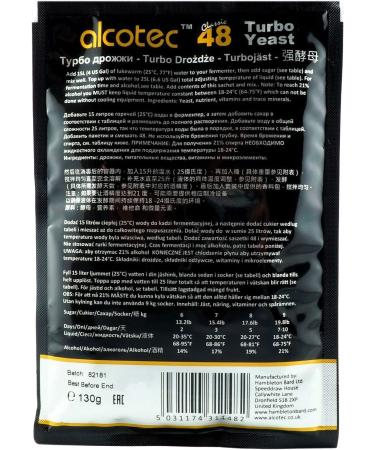 AlcoTec 10 x Turbo Yeast Classic - 48% Alcohol in Just 5 Days | Fast International Shipping - Buy Online on SooperMarket.com