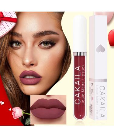 Yueci Matte Lip Gloss Lipstick - Long-Lasting Moisturizing & Waterproof 12H - Non-Stick Non-Fading - 1 ml Pack #06 - Buy Online on SooperMarket.com