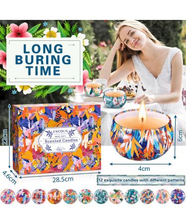 Encoun 12PCs Scented Candle Gift Set - Aromatherapy Soy Wax Candles for Women | Perfect for Mother's Day Birthdays & Special Occasions - Buy Online on SooperMarket.com