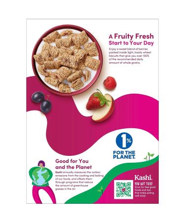 Kashi Breakfast Cereal  Vegan Protein  Organic Fiber Cereal  Berry Fruitful  15.6oz Box (1 Box) - Buy Online on SooperMarket.com