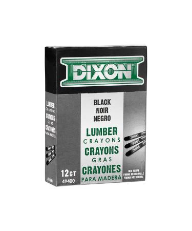 Dixon Lumber Crayons  4.5 X 0.5  Carbon Black  Dozen