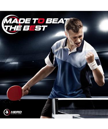 Premium Ping Pong Paddles Set of 4 with Balls and Carrying Case - High Performance 3-Star Table Tennis Set - Buy Online on SooperMarket.com