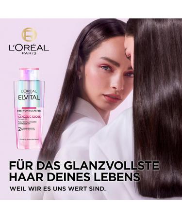 L'Or al Paris Elvital Glycolic Gloss Shampoo 200ml - Revitalize Dull Hair with Glycolic Acid for Smooth & Shiny Results - Buy Online on SooperMarket.com