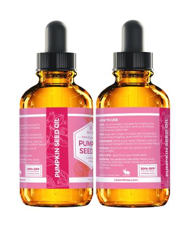 Leven Rose Pumpkin Seed Oil - 100% Pure Cold Pressed Natural Moisturizer 1 oz - For Dry Hair, Rough Skin, and Nails - Buy Online on SooperMarket.com