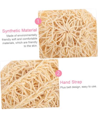 KALLORY 2pcs Natural Loofah Bath Sponge Set - Exfoliating Scrubber for Showers & Spa | International Shipping - Buy Online on SooperMarket.com