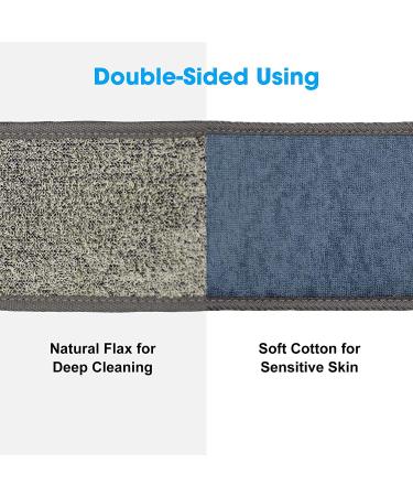 50 Loofah Back Scrubber - Extra Long Natural Flax Exfoliating Shower Tool for Deep Cleansing | Men & Women | Includes Wall Hook - Buy Online on SooperMarket.com