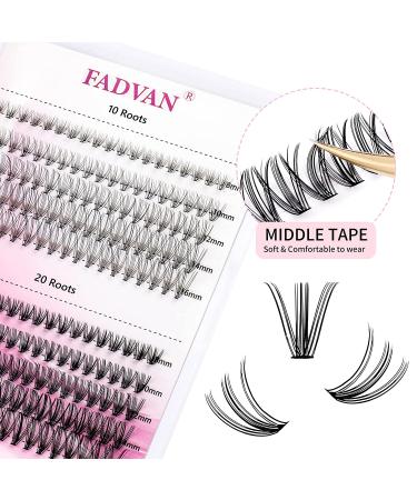 D.I.Y. Eyelash Extension Kit | 200 Roots Lash Clusters | D Curl | 8-16mm | Mixed Tray | Melt Flare | Natural Individual Lashes | Reusable False Lashes | 10D+20D Roots | 10P+20P Cluster | 0.07-D | 8-16mm - Buy Online on SooperMarket.com