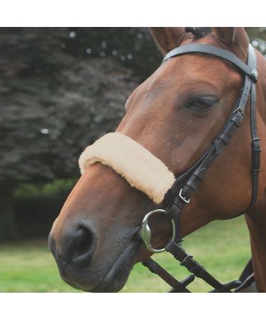 Shires Acrilan Noseband Sleeve-Natural One Size