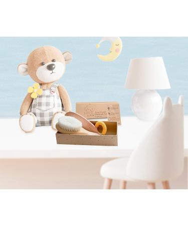 eplanita Baby Hair Brush and Comb Set for Newborns & Toddlers - Wooden with Natural Goat Bristles - Ideal for Cradle Cap, Massage, and Teething Relief - Perfect for Baby Registry or Baby Shower - Buy Online on SooperMarket.com
