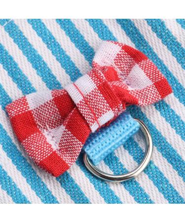 Hamster Harness and Traction Rope 2 Pieces Small Pet Harness with Bowknot Decor Small Animal Outdoor Walking Traction Rope Vest for Ferret Guinea Pig Iguana Rabbit Red Grid + Blue Stripes(XS) - Buy Online on SooperMarket.com