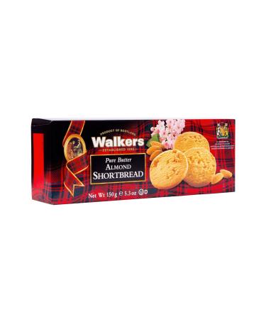 Walkers Shortbread Almond Rounds Traditional Pure Butter Scottish Recipe 150g