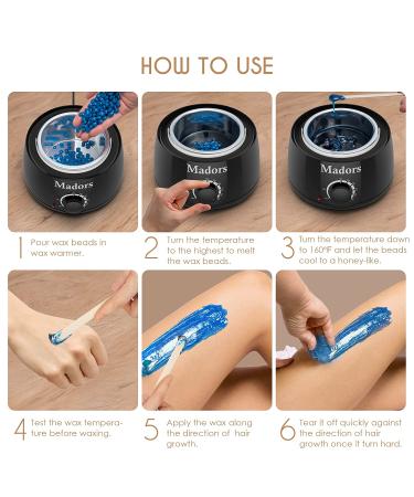 Madors Waxing Kit for Women - Intelligent Temperature Control Wax Warmer with Hard Wax Beads - Buy Online on SooperMarket.com