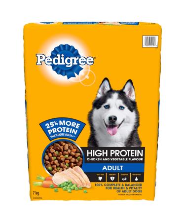 PEDIGREE High Protein Adult Dry Dog Food - Chicken and Vegetable Flavour 7kg Bag