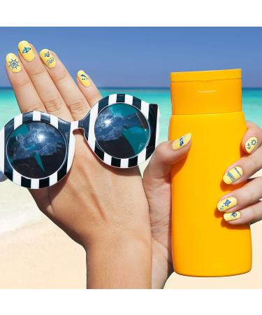 Whaline 3D Nail Art Stickers - 1000+ Self-Adhesive Designs for Women & Girls | Flamingo, Cactus, Fruits, Ocean & More | Manicure DIY & Nail Salon | 12 Sheets - Buy Online on SooperMarket.com