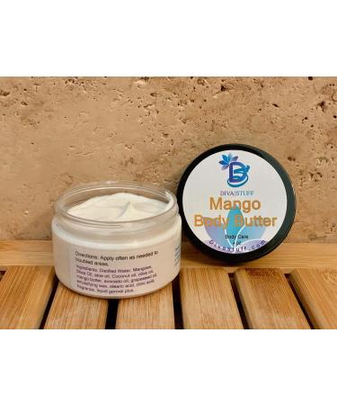 Mango Body Butter by Diva Stuff - Nourishing 4oz Moisturizer with Fresh Mangos - Ideal for Soft Hydrated Skin | International Shipping Available - Buy Online on SooperMarket.com