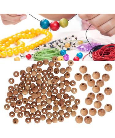 200pcs 0.6cm Round Wooden Beads - Peach Loose Spacer Beads for DIY Necklaces Bracelets & Pendants | International Shipping Available - Buy Online on SooperMarket.com