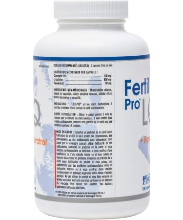 Fertil Pro LQ - Coenzyme Coq10 L-arginine + Resveratrol Antioxidants and Anti-Inflammatory Support Natural Fertility Support Supplement for Women (180 Pills - 1 Month Supply) - Buy Online on SooperMarket.com