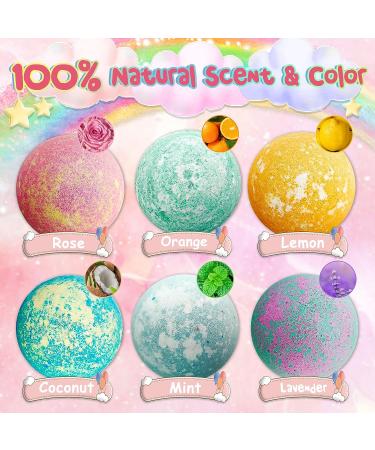 Supbec XXL Organic Princess Bath Bombs for Kids with Surprise Inside | 6 Pcs 5 OZ Gift Set Rich in Essential Oils - Perfect for Dry Skin Moisturizing | Ideal Gifts for Girls - Buy Online on SooperMarket.com