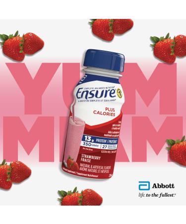 Ensure Plus Calories Nutritional Supplement Shake Value Pack To Help With Healthy Weight Gain Or Maintenance Strawberry 24 x 235-mL Bottles - Buy Online on SooperMarket.com