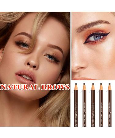 Waterproof Eyebrow Pencil Set - Dark Brown | Microblading Eyebrow Pen for Makeup and Tattoo | Includes Trimming Tool - Buy Online on SooperMarket.com