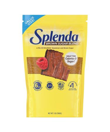SPLENDA Brown Sugar Blend Low Calorie Sweetener for Baking, 3 Pound Value Size (1360 Grams) Resealable Bag, 48 Ounces