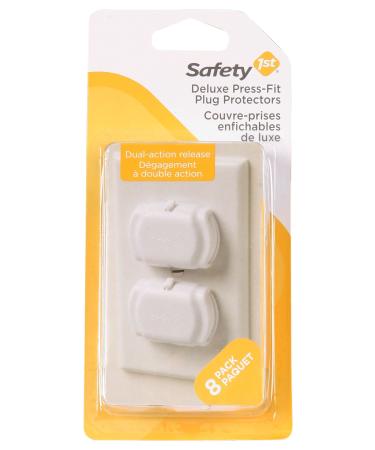 Safety 1st Deluxe Press Fit Outlet Plugs, 8 Count 8 Count (Pack of 1)