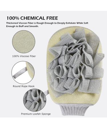 ENESNES 2-in-1 Exfoliating Glove for Body Scrubbing and Dead Skin Removal - Beige - Buy Online on SooperMarket.com