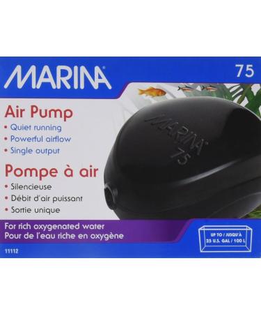 Marina 11112 Aeration Pump 75 for Aquariums up to 100L - Efficient Oxygen Supply in Black - Buy Online on SooperMarket.com
