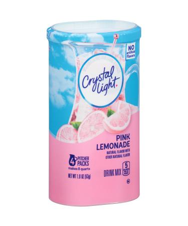 Crystal Light Pink Lemonade Drink Mix (8-Quart), 1.9-Ounce Canisters (Pack of 4)