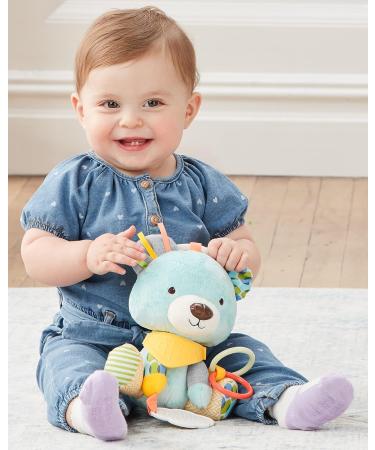 Skip Hop Bandana Buddies Bear Activity Teething Toy with Rattle - Multi-Sensory Textures - Buy Online on SooperMarket.com