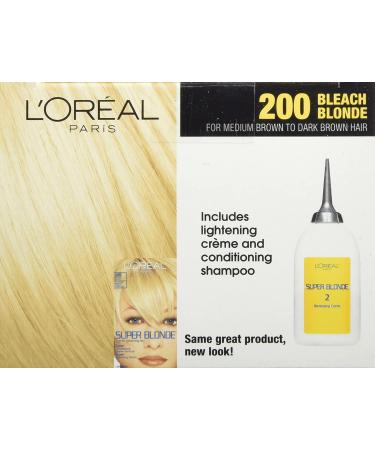 L'Oreal Paris Super Blonde Creme Lightening Kit - 200 Bleach Blonde - Buy Online on SooperMarket.com