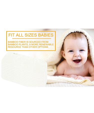 Wegreeco Reusable Bamboo Inserts for Baby Cloth Diaper - 12 Pack, 4 Layers, High Absorbency - Buy Online on SooperMarket.com
